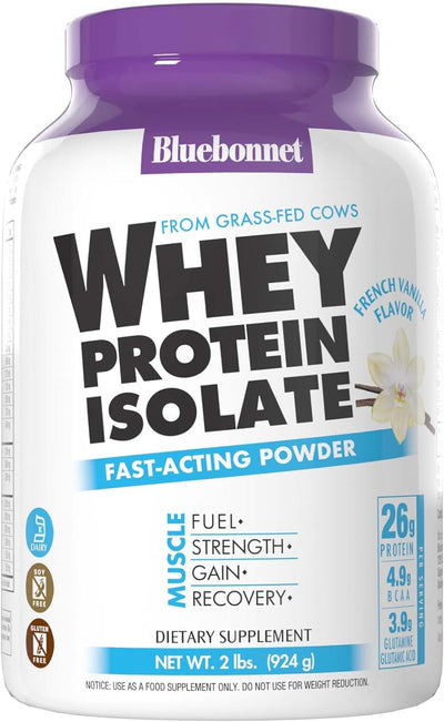 Bluebonnet Nutrition Blue Bonnet Whey Protein Isolate Dietary Supplement Powder, Orginal 2.2LB