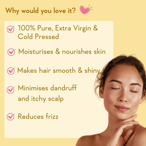 WishCare 100% Pure Cold Pressed Hair & Skin Nourishing Oils Combo (Olive + Almond + Jojoba)