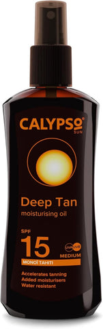 Calypso Sun Protection Deep Tanning Oil Spray 15 Medium 200ml