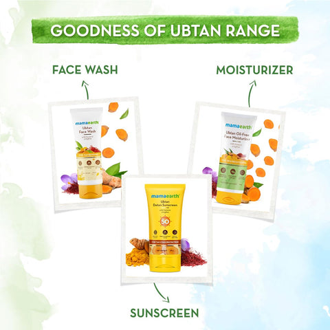 Mamaearth Ubtan Detan Sunscreen With Turmeric & Saffron 50 g