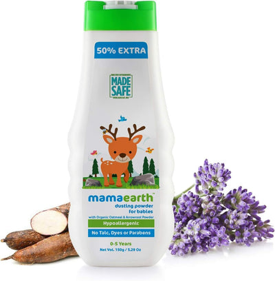 Mamaearth Dusting Powder with Organic Oatmeal & Arrowroot Powder for babies 150 ml
