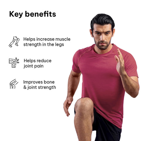 HK Vitals Joint Support (60 Tablets) | With Glucosamine 1400Mg, Chondroitin, Calcium And Vitamin D3 | For Joint Strength, Mobility, And Flexibility