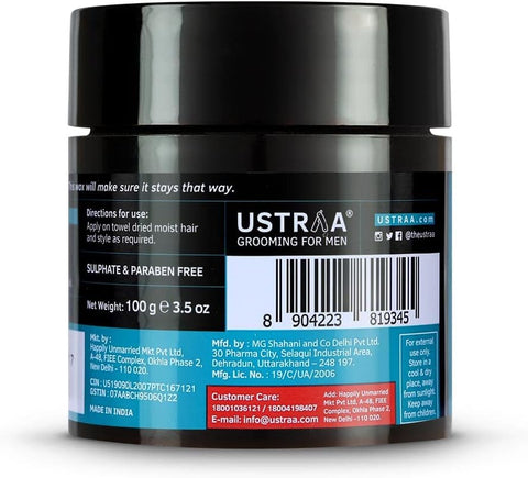 USTRAA Hair Wax Strong Hold - Wet Look with Apple Cider Vinegar 100g