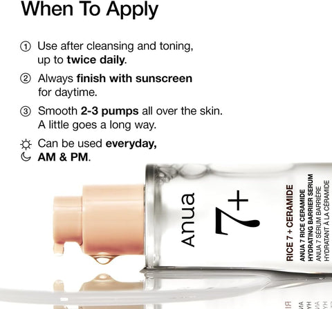 ANUA 7 Rice Ceramide Hydrating Barrier Serum 50 ml