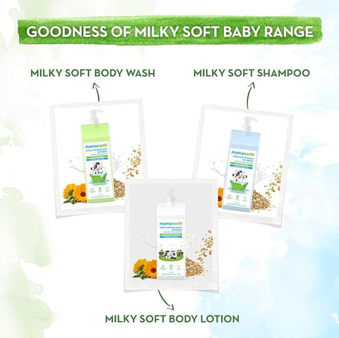 Mamaearth Milky Soft Body Wash for Babies with Oats, Milk and Calendula (400 ml)