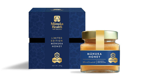 Manuka Health Umf 22+/mgo 950+ إصدار محدود من عسل مانوكا (250 جم/8.8 أونصة)، طعام فائق، عسل خام أصيل من نيوزيلندا