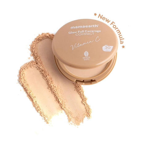 Mamaearth Glow Full Coverage Compact 04 Natural Glow 9 Gms