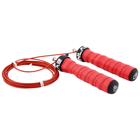 Burnlab Pro Power Plus Weighted Handle Skipping Rope Red