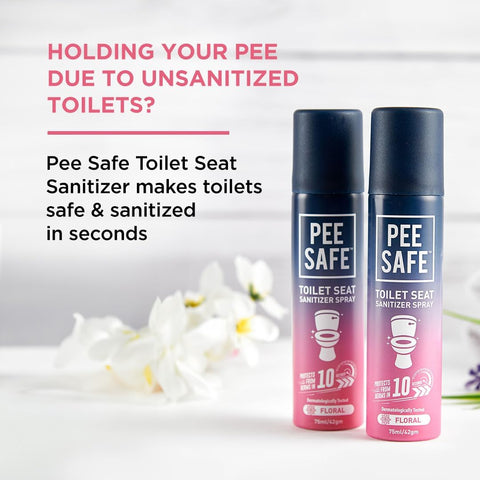 PEE SAFE Toilet Seat Sanitizer Spray Floral 75ml/42gm