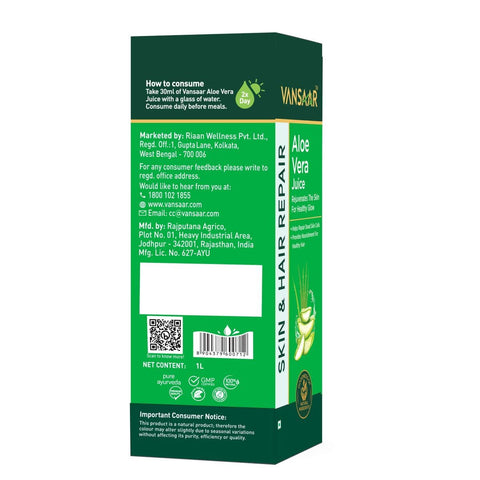 Vansaar Aloe Vera Juice 1 L