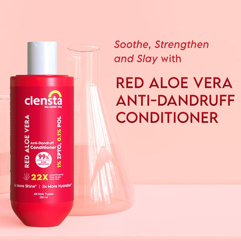 Clensta Red Aloe Vera Anti-Dandruff Conditioner (250ml)