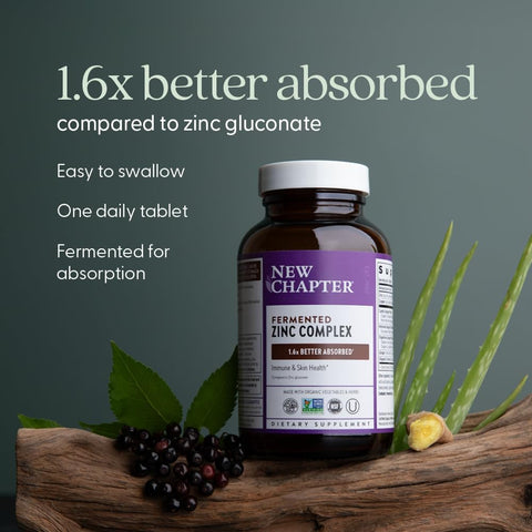 New Chapter Fermented Zinc Complex Capsules 60S