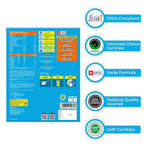 Fast&up Reload Iso - إلكتروليتات متساوية التوتر (عبوة مكونة من 31 قطعة) 32 جرامًا لكل ليمونة