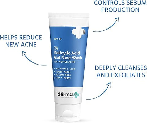 THE DERMA CO 1% Salicylic Acid Gel Face Wash 100 ml