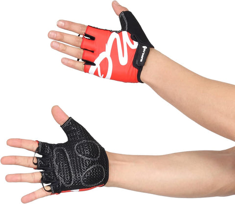 Burnlab Basic Gym Gloves with Wrist Support (Red S)