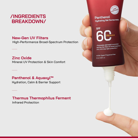 PHD Panthenol Hydrating Gel Sunscreen 50ml