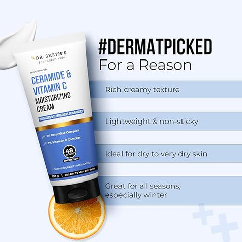 Dr. Sheth'S Ceramide & Vitamin C Moisturizing Cream 100G