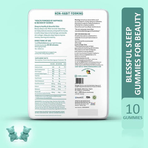 Power Gummies - Jaw Dropping Skin 60 Gummies + Blessful 10 Gummies