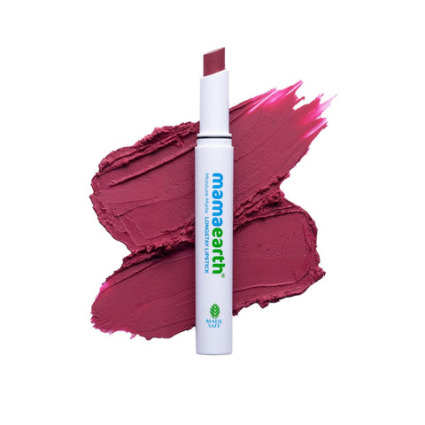 Mamaearth Moisture Matte Longstay Lipstick with Avocado Oil & Vitamin E for 12 Hour Long Stay - 03 Candyfloss Pink - 2 g