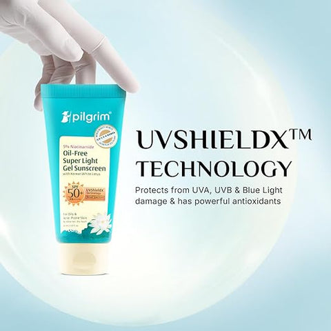 Pilgrim 5% Niacinamide Oil Free Super Light Gel Sunscreen 40 ML
