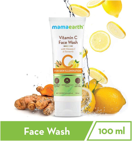 Mamaearth Vitamin C Face  PAck of twoWash with Vitamin C and Turmeric for Illumination Best For Dry | Oily | Sensitive | Normal Skin (100 ML)