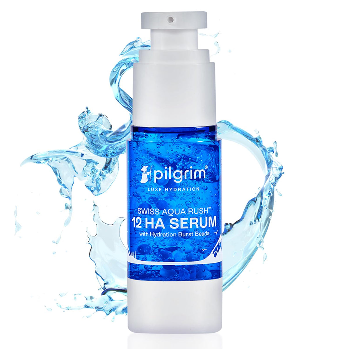 Pilgrim Swiss Aqua Rush 12 HA Serum (hyaluronic acid) with Hydration Burst Beads 30 ml