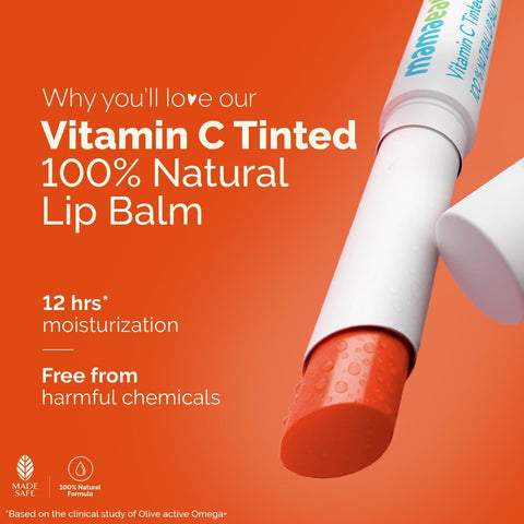 Mamaearth Vitamin C Tinted Lip Balm - 100% Natural, 2g Blister Pack