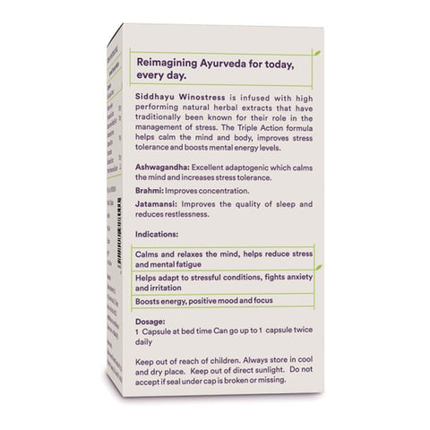 Siddhayu Winostress Capsules For Stress Management 30's