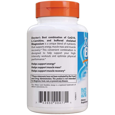 doctors best coq10 l carnitine magnesium Doctor's L-Carnitine Supplement - Energy & Exercise Support for Men & Women, Naturally Fermented Coenzyme Q10, Gluten Free, Soy Free, Vegan Formula DR BEST COQ10 L-CARNITINE MAGNESIUM