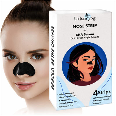 Urbanyog Nose Strips Black/Whitehead Remover + Bha Serum To Treat Pores