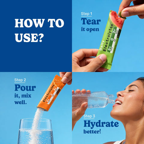 What's Up Daily Electrolytes Sachets - Punchy Lime Flavour, 15 Pack