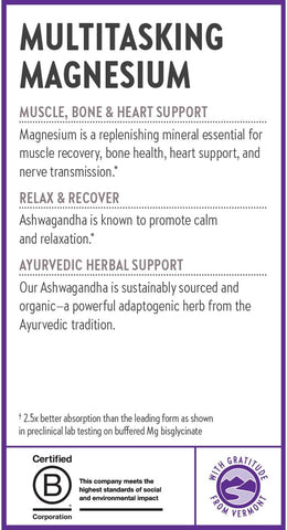 New Chapter Magnesium + Ashwagandha Supplement, 30 Capsules