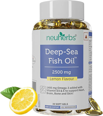 neuherbs Deep-Sea Fish Oil Lemon Flavour softgels 30