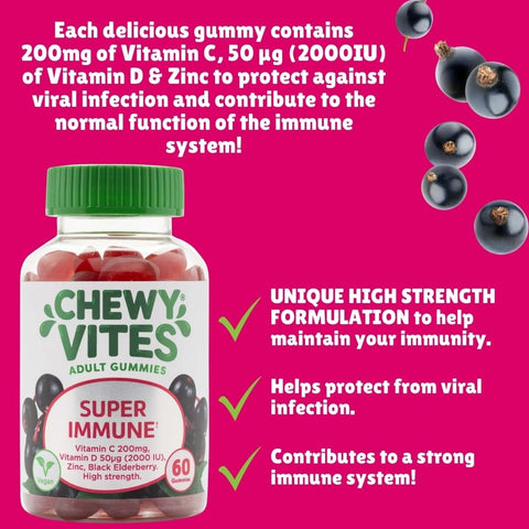 Chewy Vites Adults Super Immune Gummies 60's