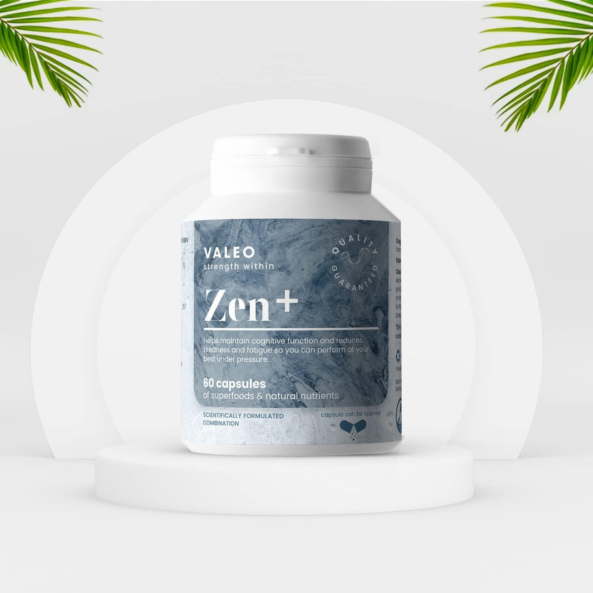 Valeo Zen+ Naturally relieves stress & Anxiety Helps Relax and find your inner Zen Support relaxation and quality sleep 60 Capsule