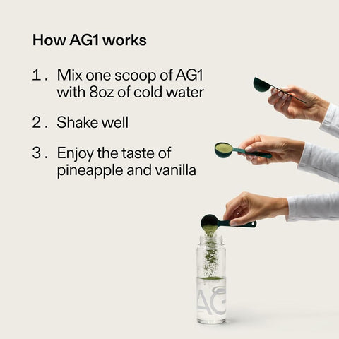 AG1 Daily Greens Powder – Ultimate Daily Whole Food Sourced All in One Greens Supplement Powder Travel Pack with Bottle