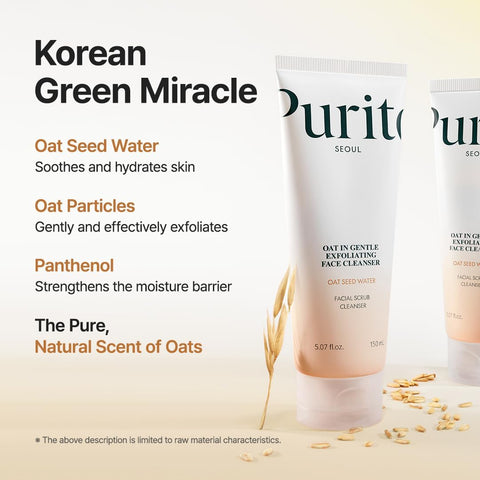 Purito Oat In Gentle Exfoliating Face Cleanser, 150Ml