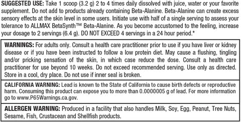 Allmax Nutrition Beta Alanine 400G