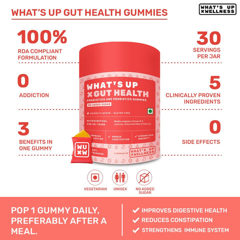 What’s Up Gut Health Gummies 30 Days Pack