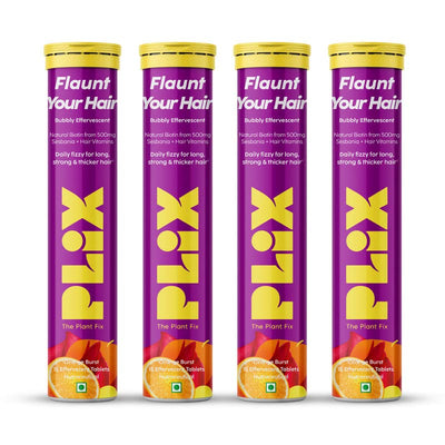 PLIX Vitamin C Immunity Booster 15 Effervescent Tablets | Pack of 4 (Orange Flavour)