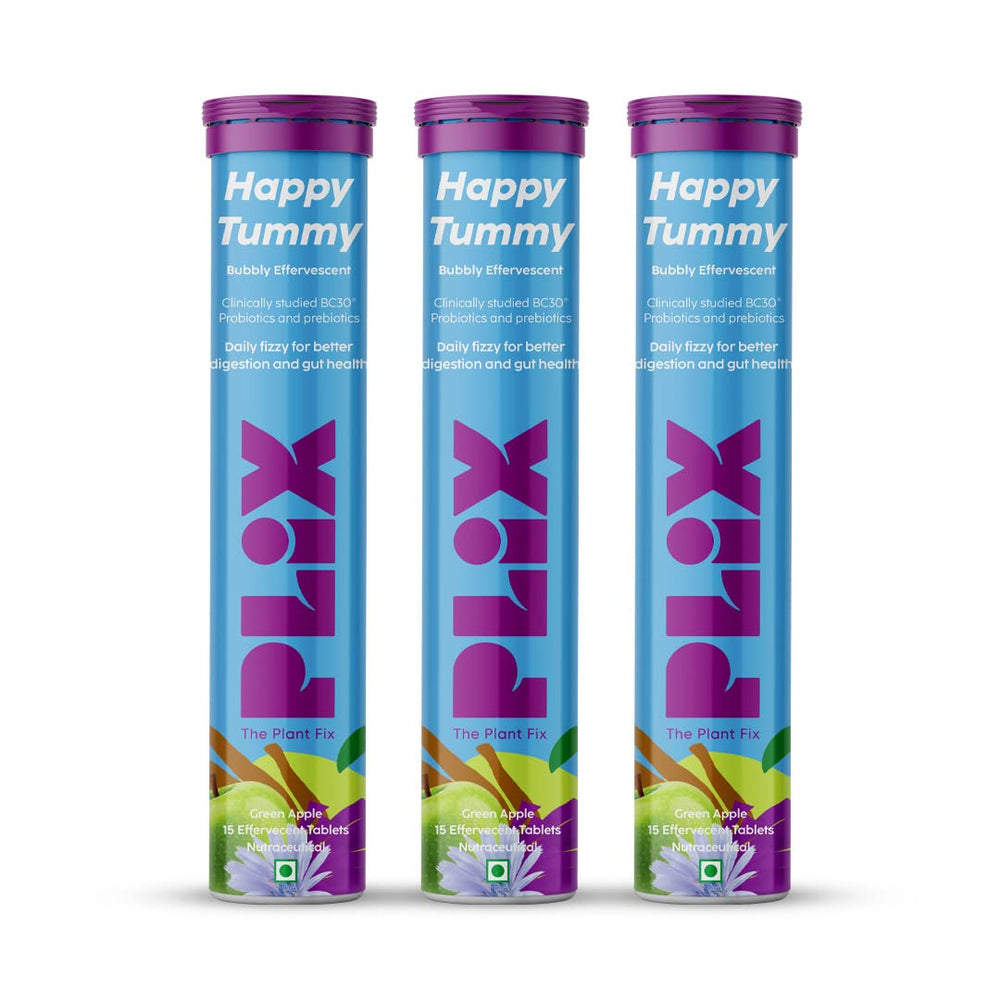 PLIX - THE PLANT FIX Happy Tummy Pre+Probiotic 15 Effervescent Tablets