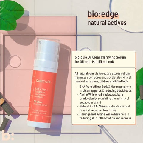 Biocule Oil Clear Clarifying Serum : BHA + AHA + Sublingana 30ml