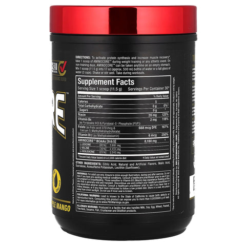 Allmax Nutrition Aminocore Bcaa 345G P. Apple Mango