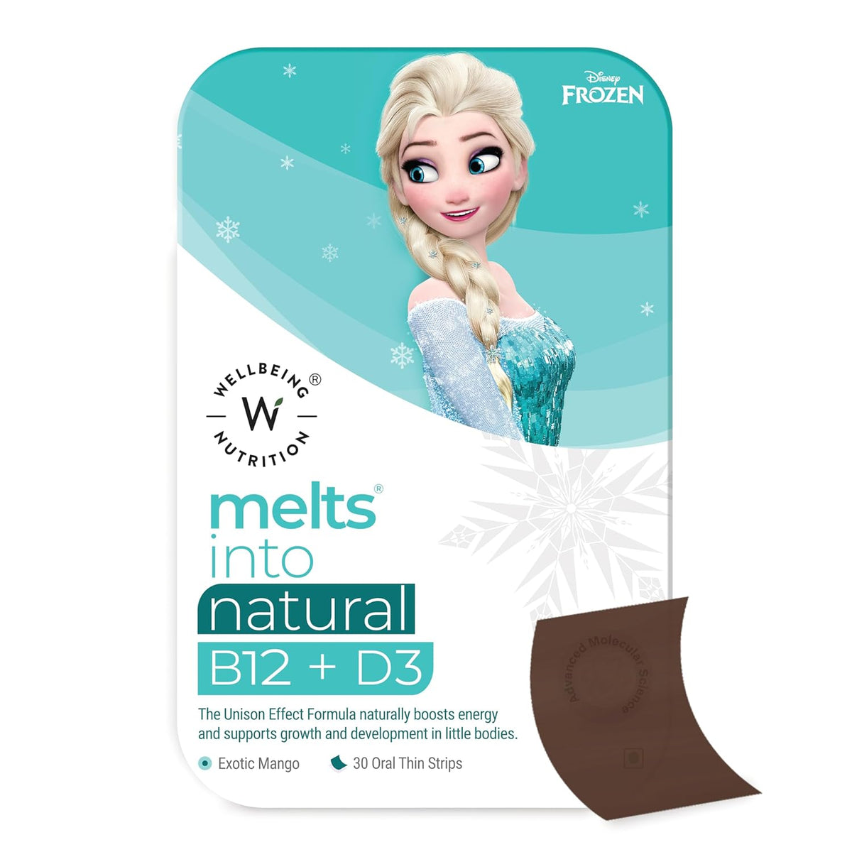 Wellbeing Nutrition Disney Frozen Natural B12 + D3 30 Oral Strips