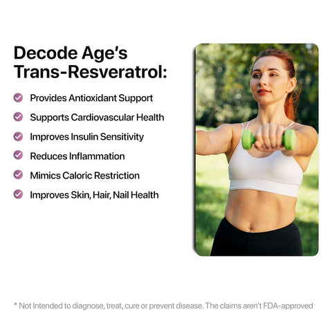 DECODE AGE Trans-Resveratrol 500 Capsules 60