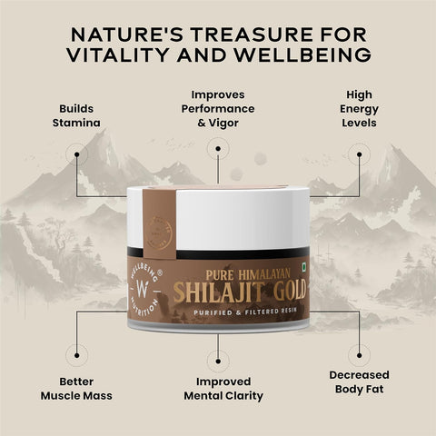 Wellbeing Nutrition Pure Himalayan Shilajit Gold Resin Pack Of 2