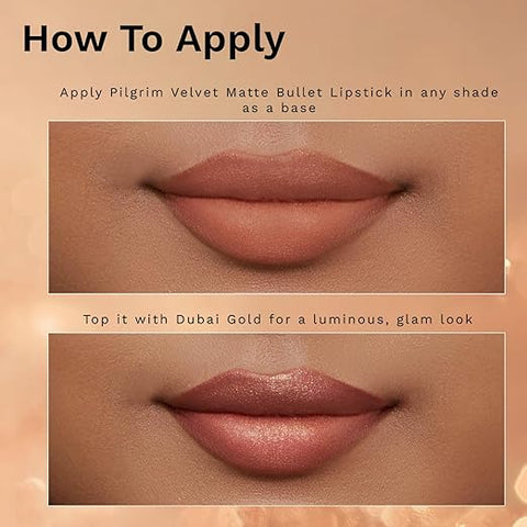 Pilgrim Glitter Lipstick Dubai Gold 4.2 gm