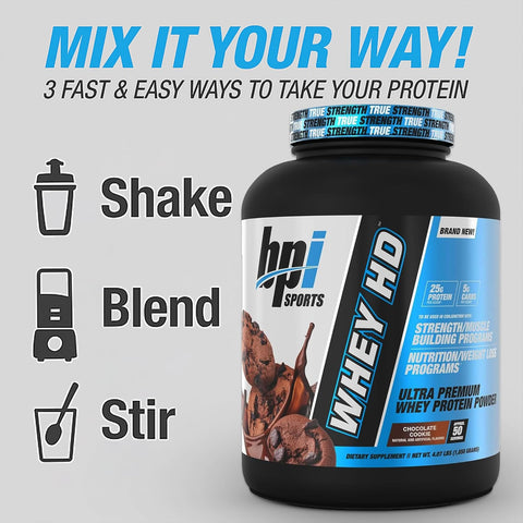 BPI WHEY HD 50SRV 4.1LB CHOCO COOKIES