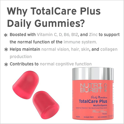 Nutriburst Total Care Plus  Mixed Berry  60 Gummies