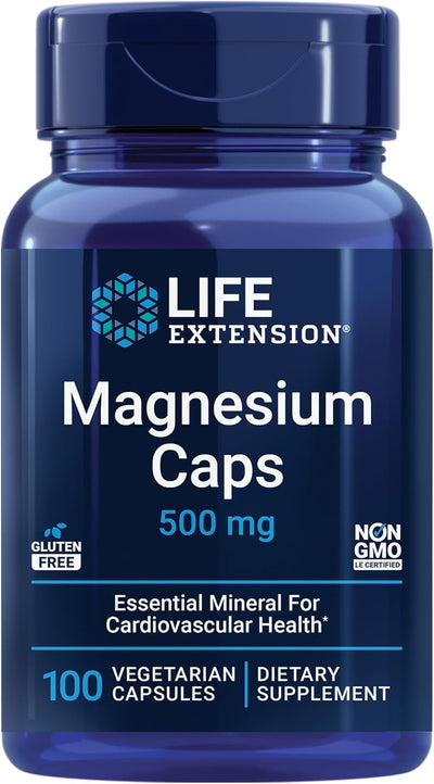 Life Extension Magnesium Caps, 500 mg, 100 vegetarian capsules